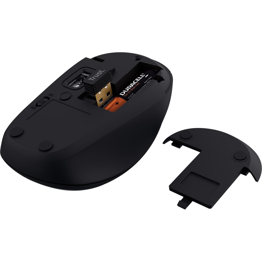 Mouse Wireless TRUST Yvi+, 1600 dpi, negru
