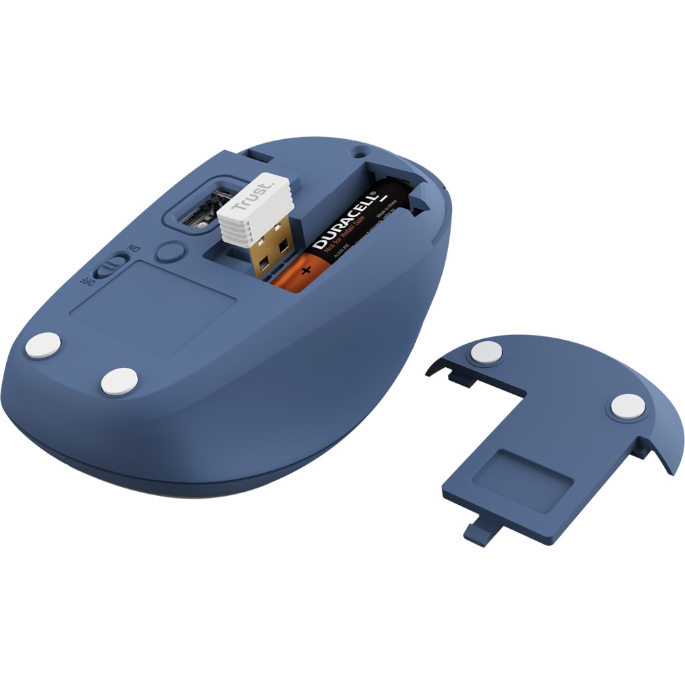 Mouse Wireless TRUST Yvi+ Multi-Device, 1600 dpi, albastru