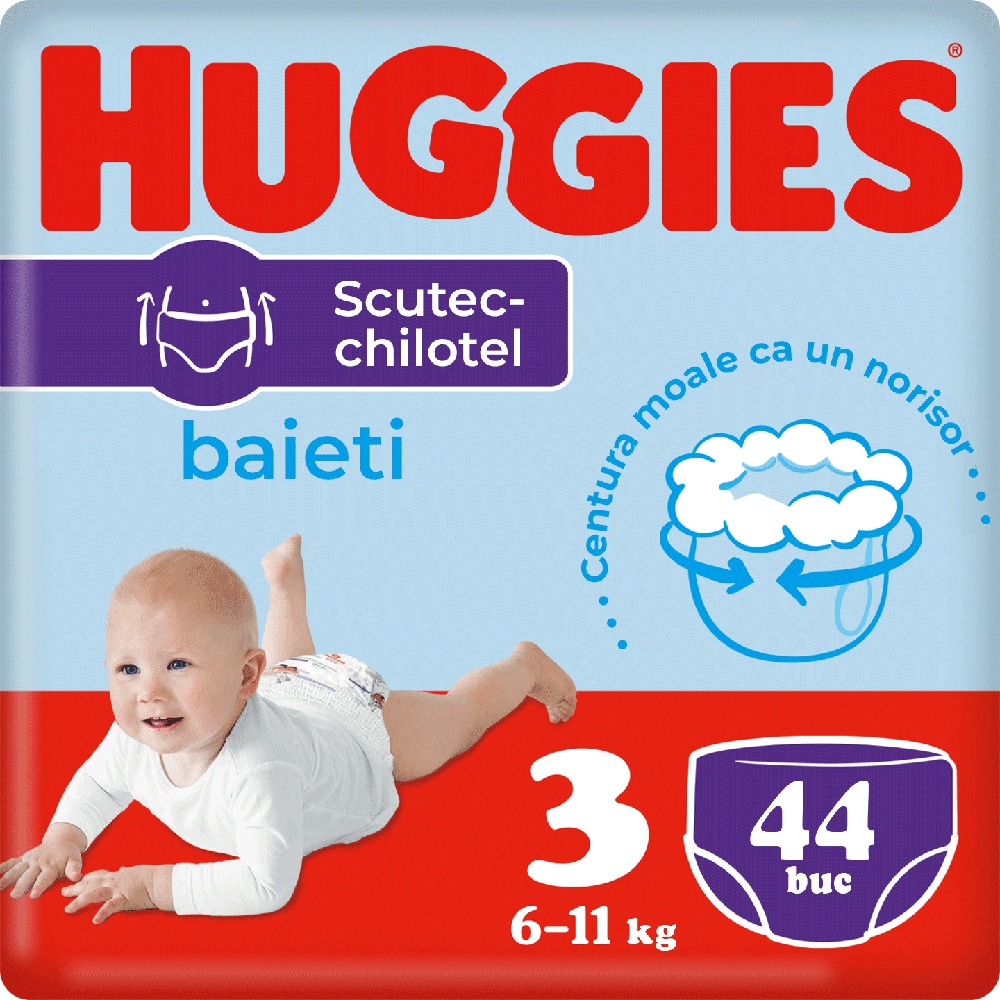 Scutece chilotel HUGGIES Jumbo nr 3, Baiat, 6-11 kg, 44 buc