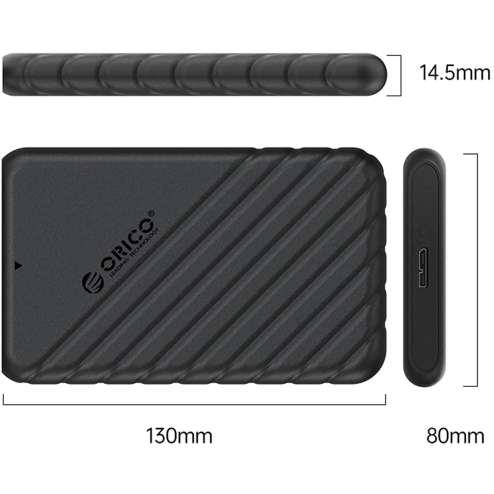 Rack extern ORICO 25PW1-U3-BK HDD/SSD 2.5, USB 3.0 Micro-B