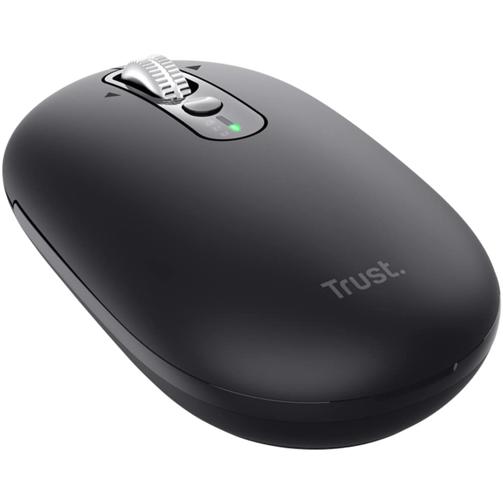 Mouse Wireless TRUST Seron Slim Multi-Wireless Hyperscroll, Dual-Mode, 3200 dpi, Bluetooth, negru