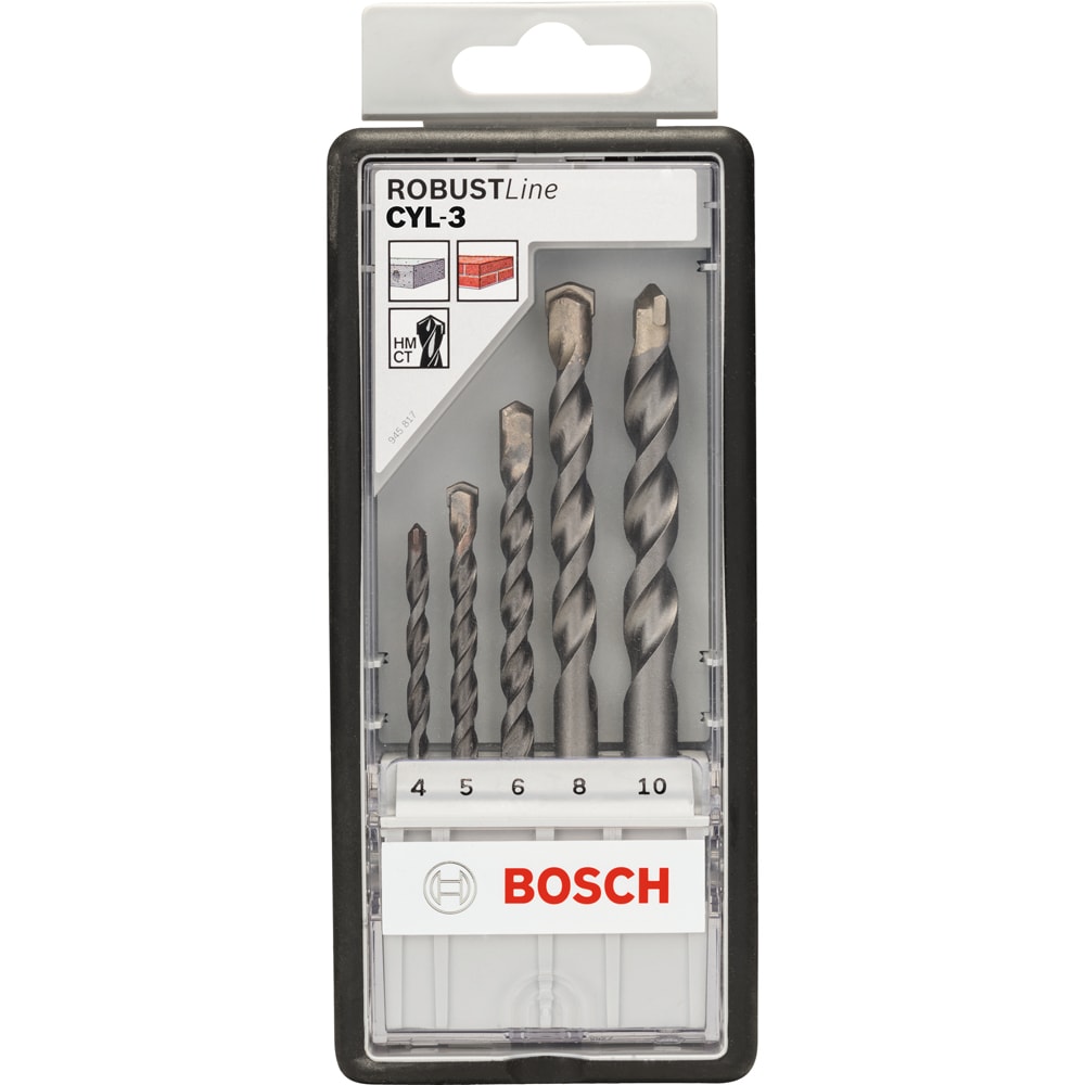 Burghiu BOSCH ROBUST, zidarie, CYL-3, 4-10 mm, 5buc