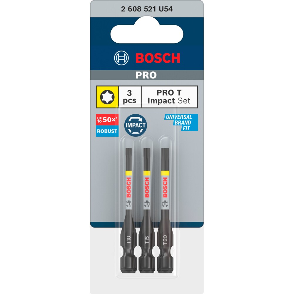 Set BOSCH PRO, 3 biti impact torx, 10/15/20