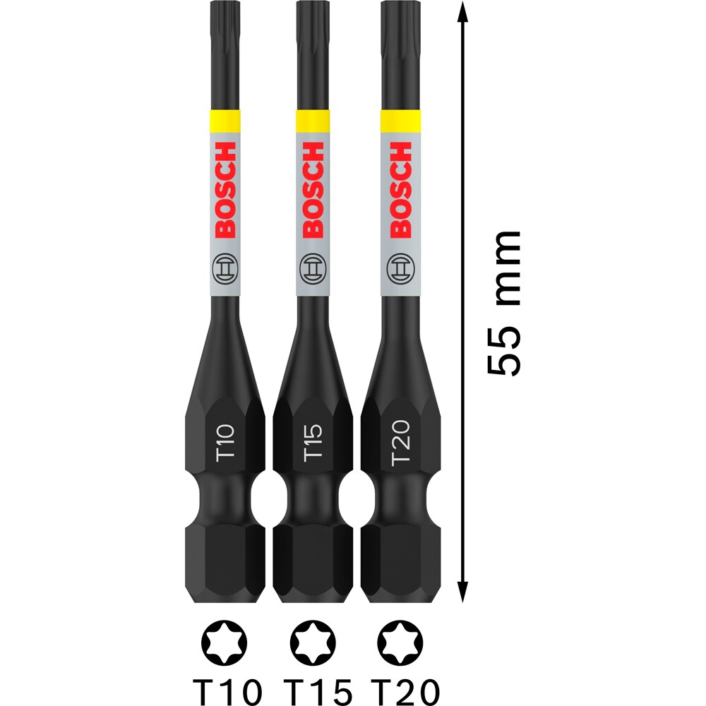 Set BOSCH PRO, 3 biti impact torx, 10/15/20