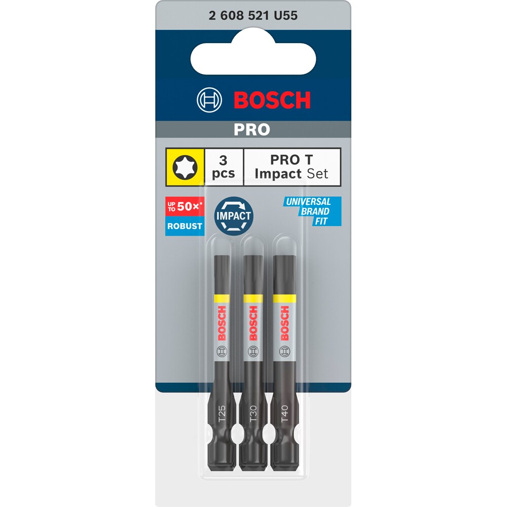 Set BOSCH PRO, 3 biti impact torx, 25/30/40