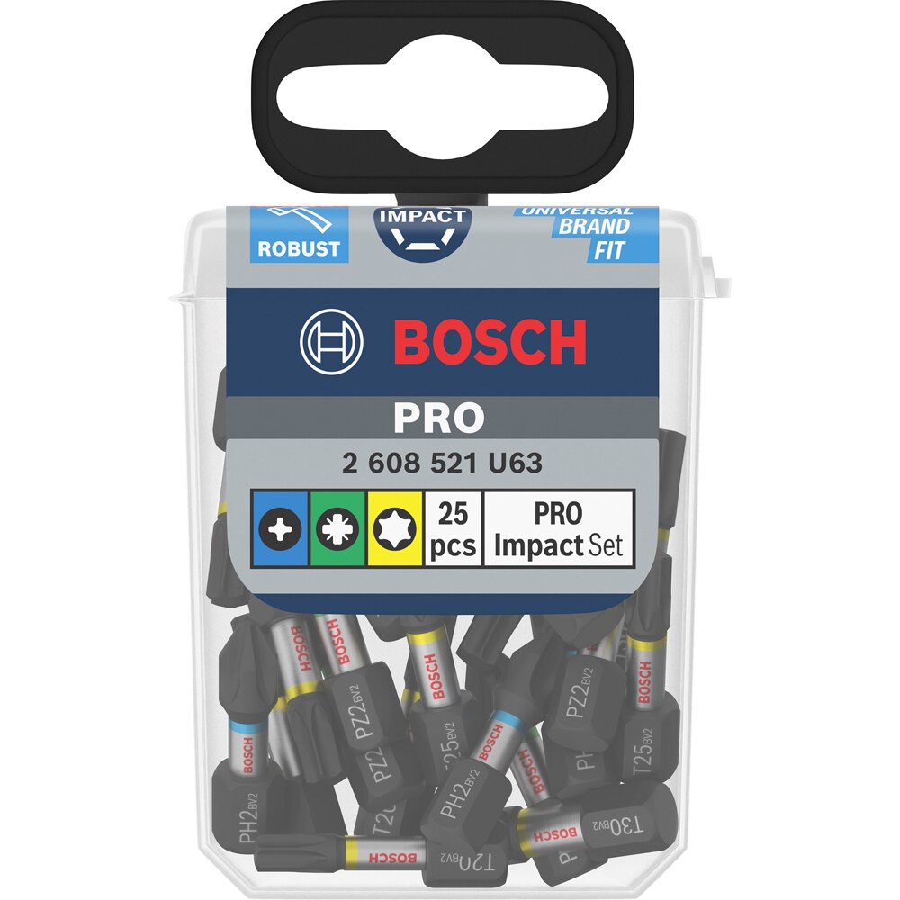 Set BOSCH PRO, 25 biti impact, 25mm