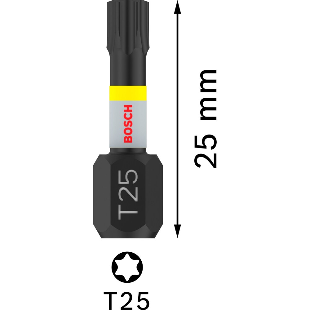 Set BOSCH PRO, 2 biti impact T25, 25 mm