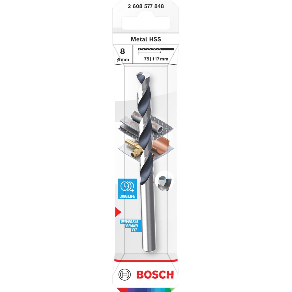Burghiu metal BOSCH, HSS pointteq, 8 mm, CYL