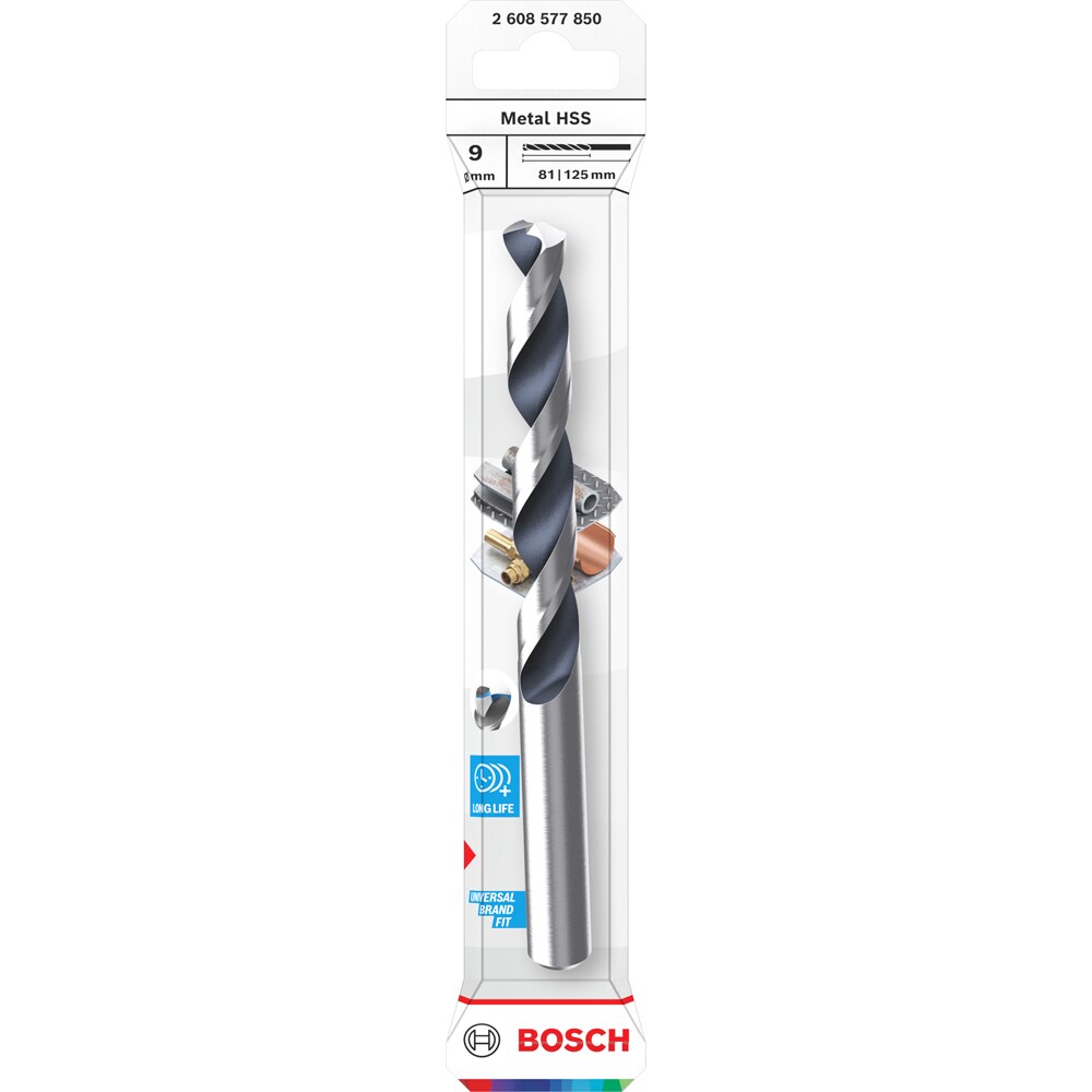 Burghiu metal BOSCH, HSS pointteq, 9 mm, CYL