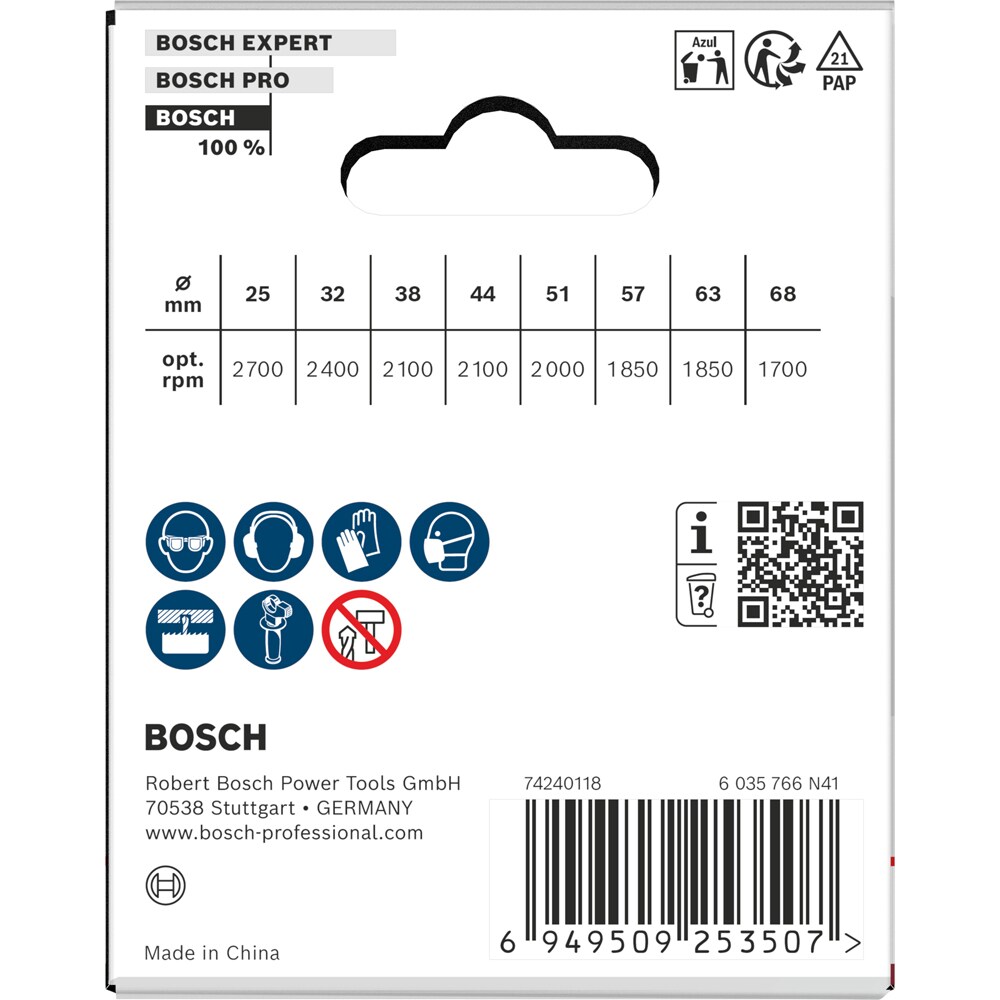 Carota BOSCH, lemn, 25/32/38/44/51/57/63/68 x 28mm