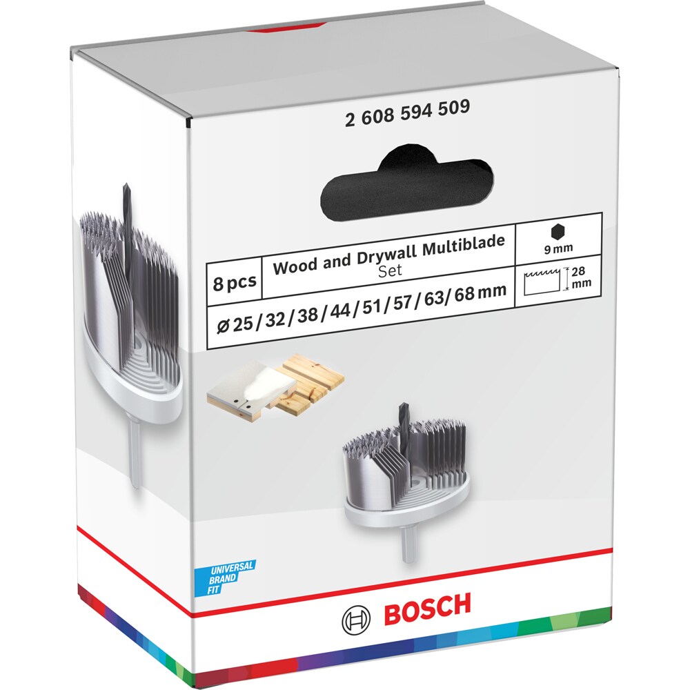 Carota BOSCH, lemn, 25/32/38/44/51/57/63/68 x 28mm