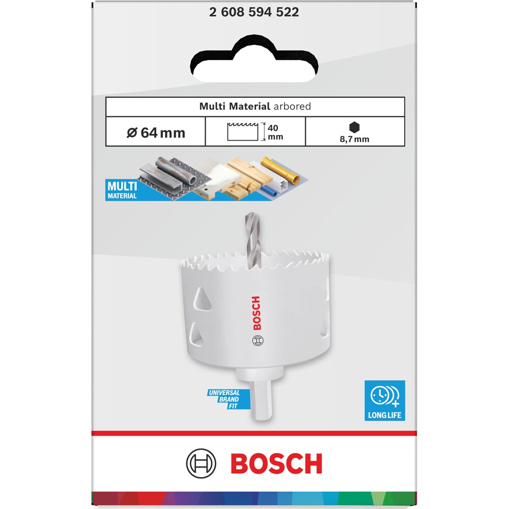 Carota multimaterial BOSCH, 64 x 40 mm