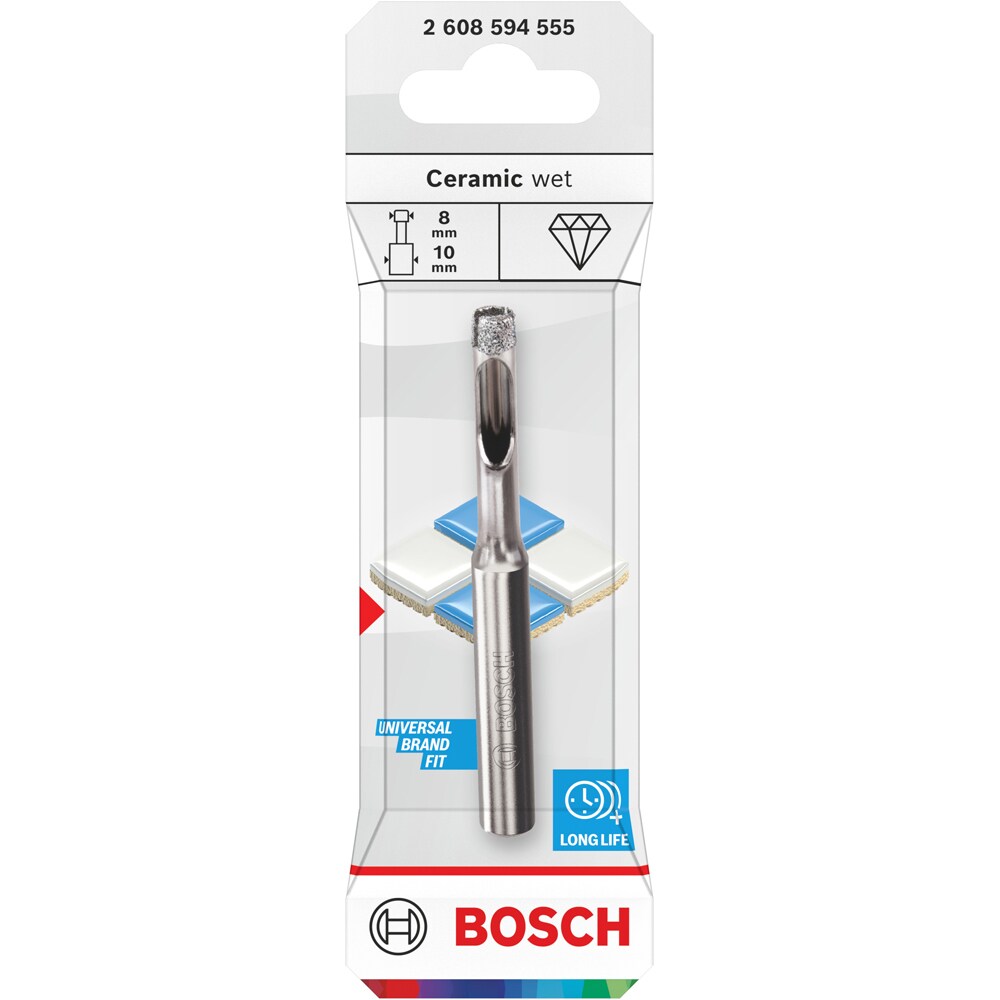 Burghiu diamantat BOSCH, ceramicwet, 8 x 10 x 30 mm