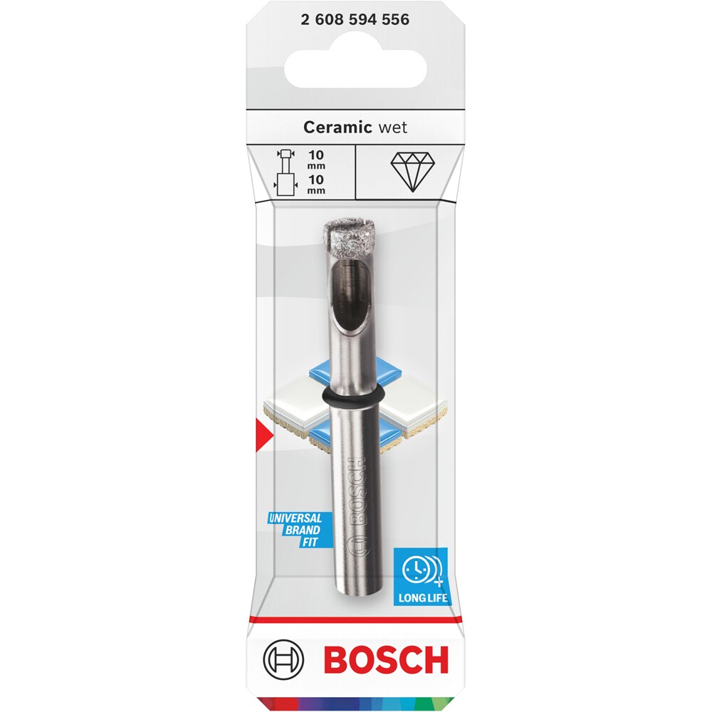 Burghiu diamantat BOSCH, ceramicwet, 10 x 10 x 30 mm