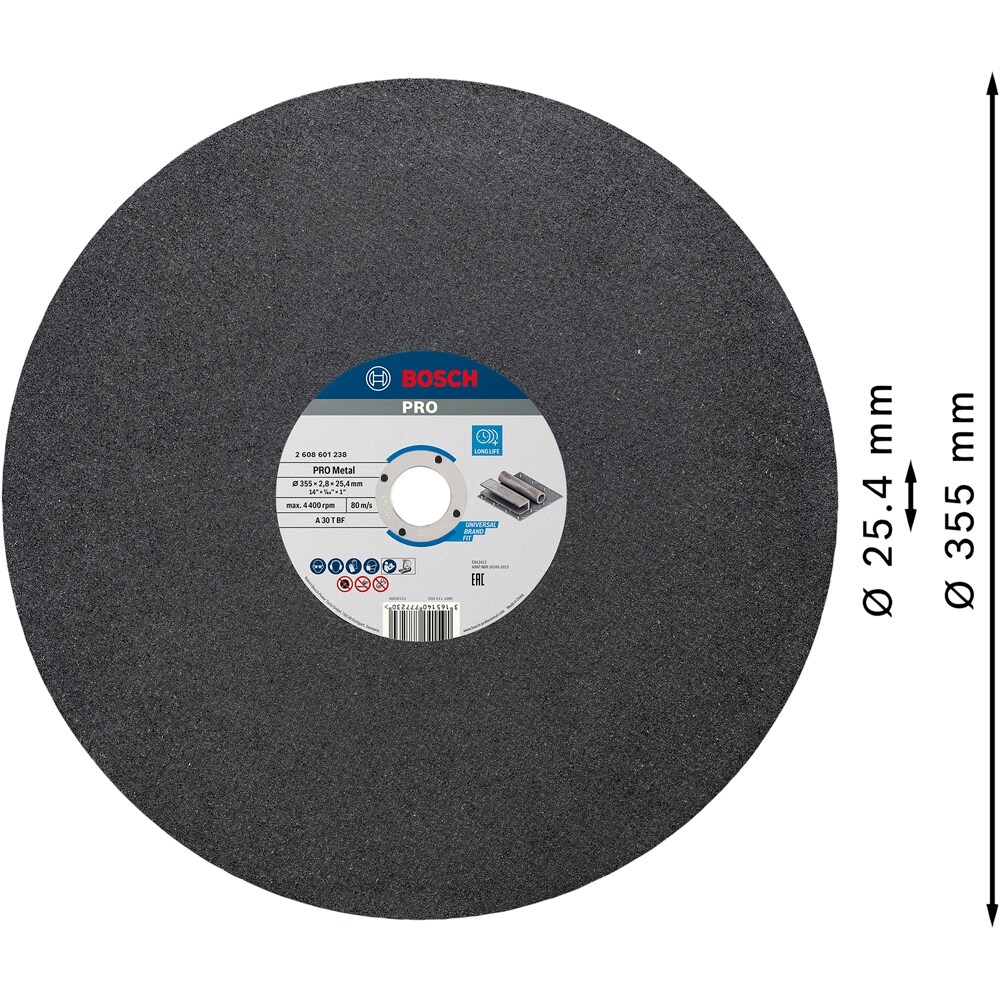 Disc taiere BOSCH PRO, metal, 355 x 2, 8 x 25, 4 mm