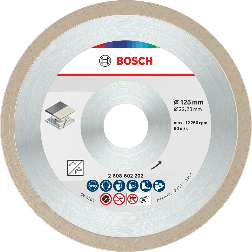 Disc diamantat BOSCH, ceramic, 125 x 22.2 x 1.6