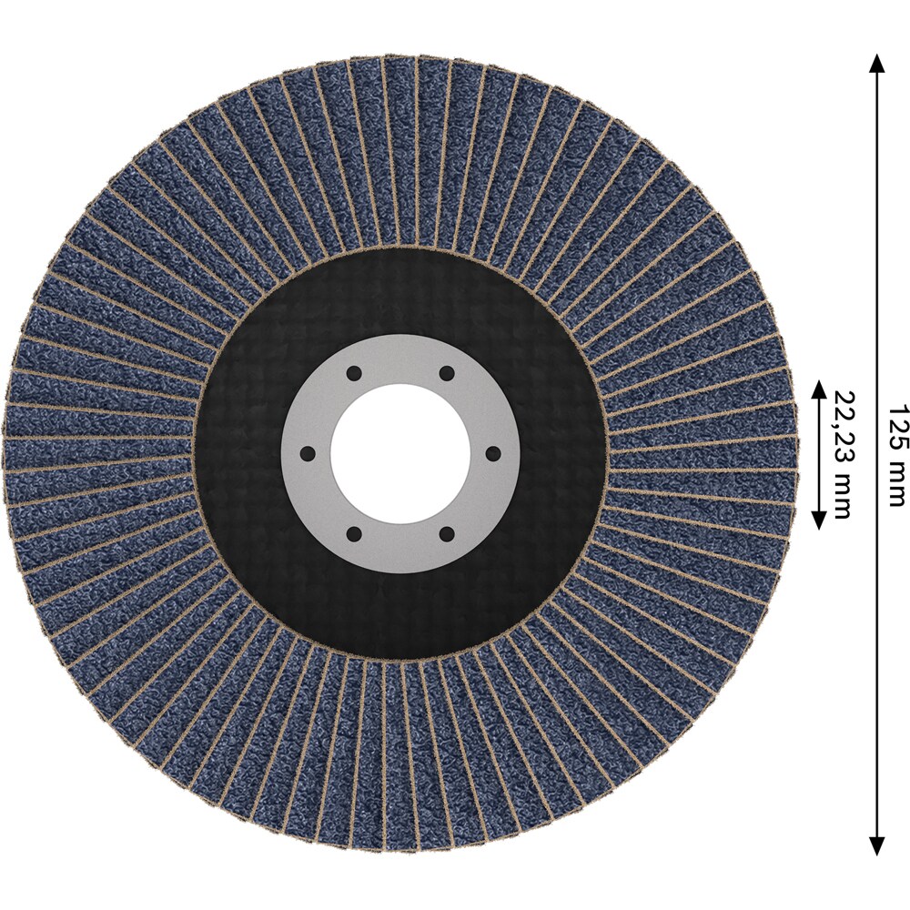 Disc lamelar BOSCH, X451 inclinat 125x22.2 mm G60
