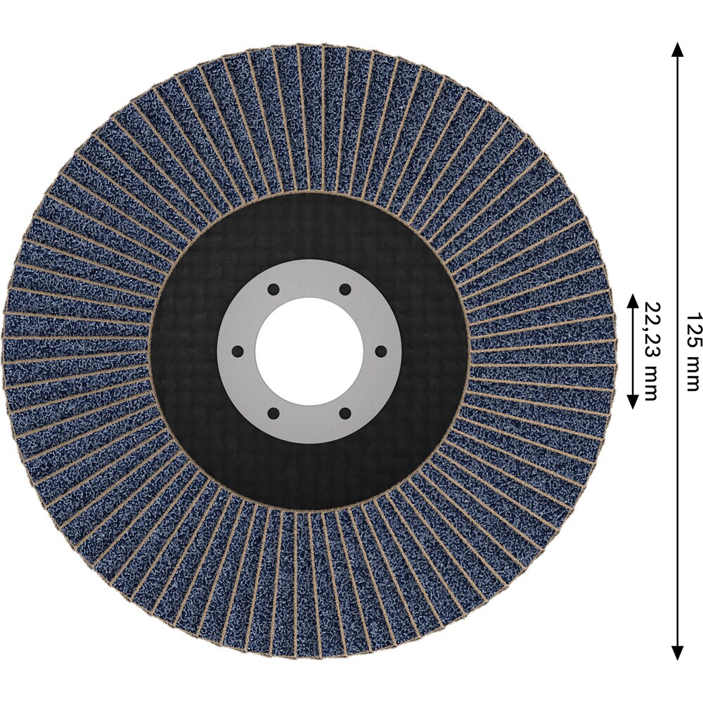 Disc lamelar BOSCH, X451, multi, 125 x 22.2 mm, P80