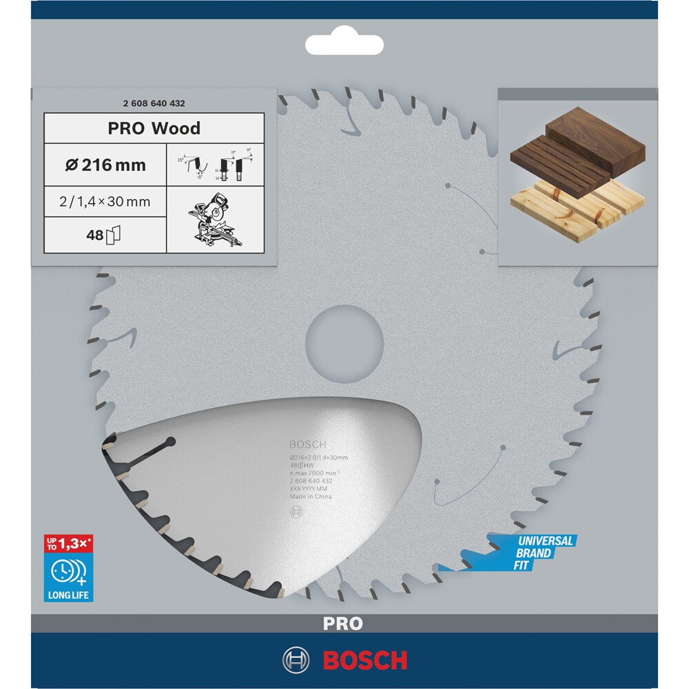 Panza circular BOSCH PRO, wood, 216 x 30 x 2 mm, T48