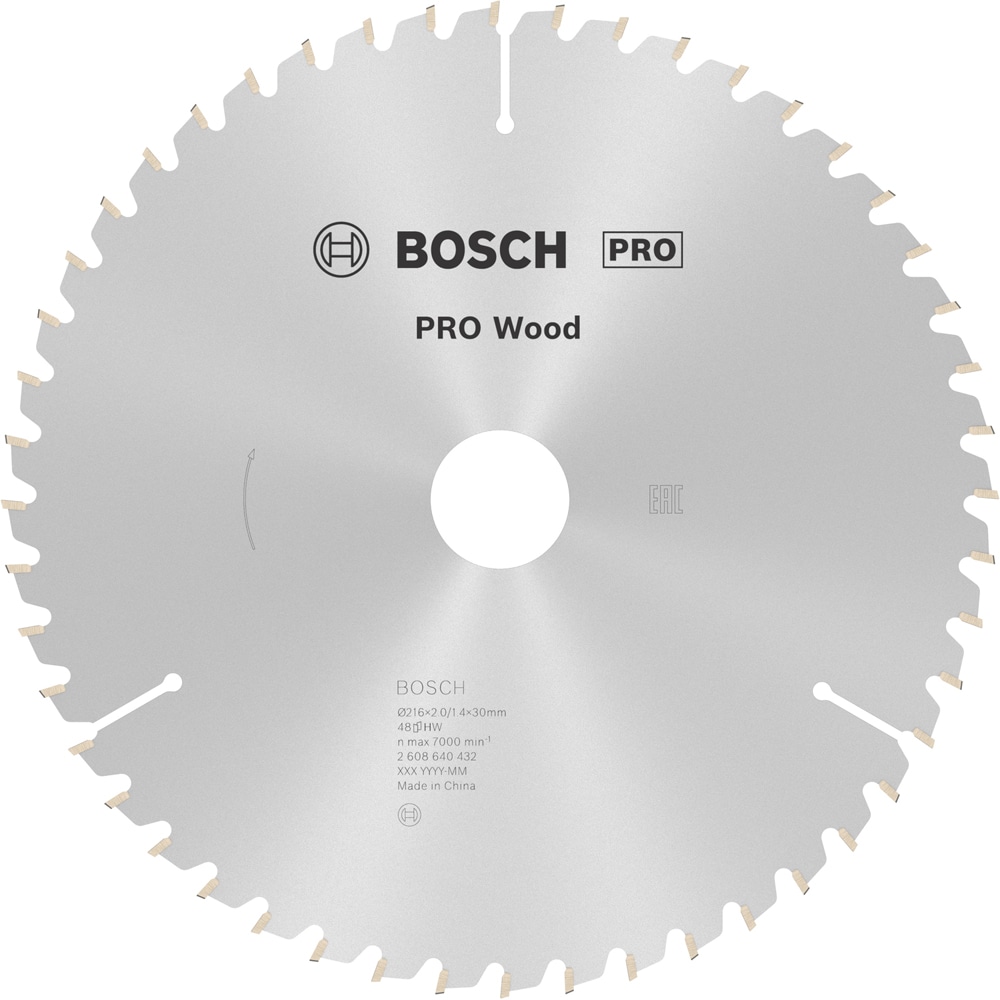 Panza circular BOSCH PRO, wood, 216 x 30 x 2 mm, T48