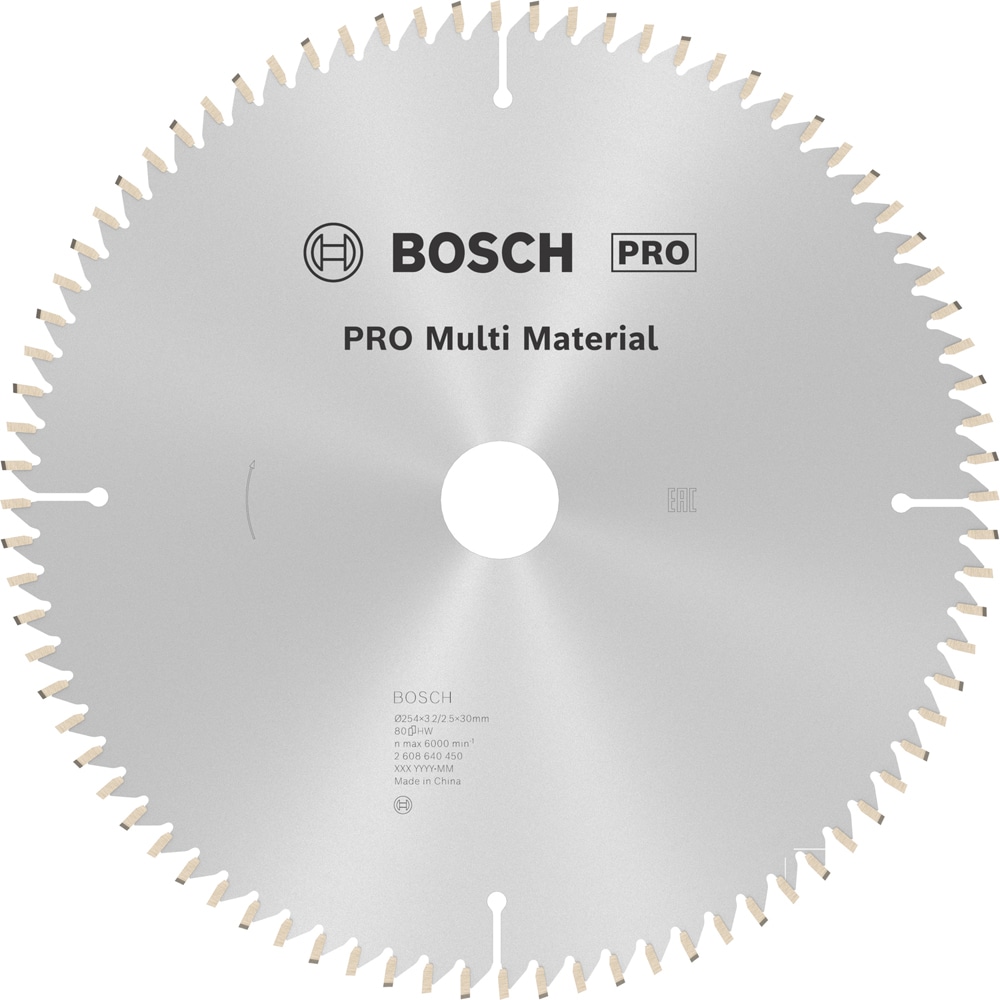 Panza circular multi BOSCH PROFESSIONAL, 254x30x3.2mm T80