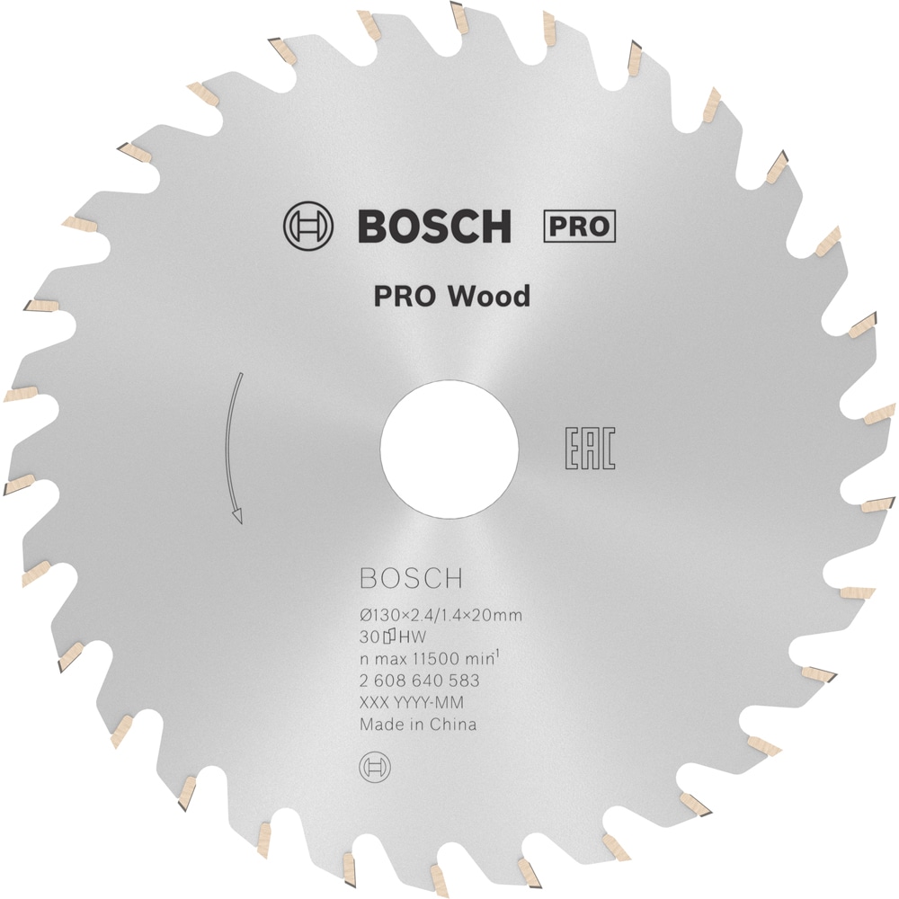 Panza circular BOSCH PRO, wood, 130 x 20, T30