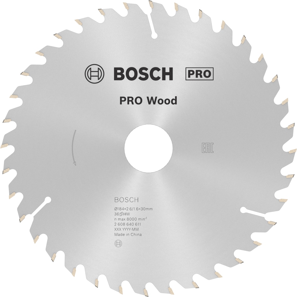 Panza circular BOSCH PRO, wood, 184 x 30, T36
