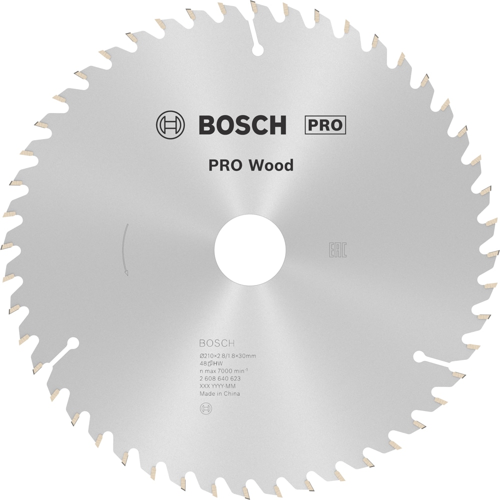 Panza circular BOSCH, wood, 210 x 30 x 2.8 mm, T48