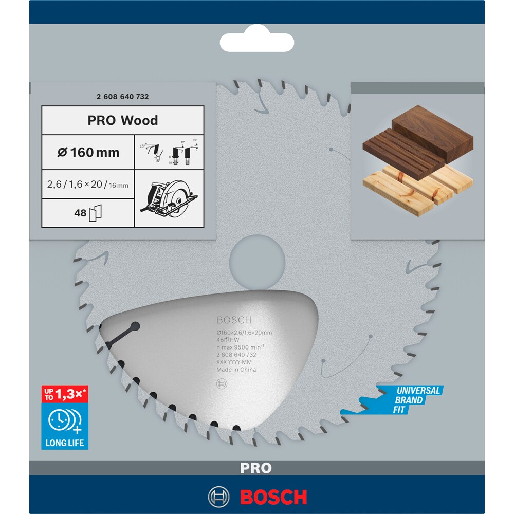 Panza circular BOSCH PRO, wood, 160 x 20, T48