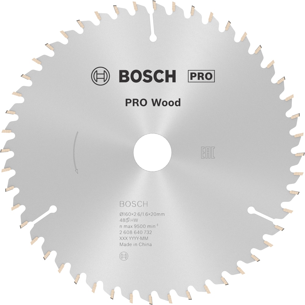 Panza circular BOSCH PRO, wood, 160 x 20, T48