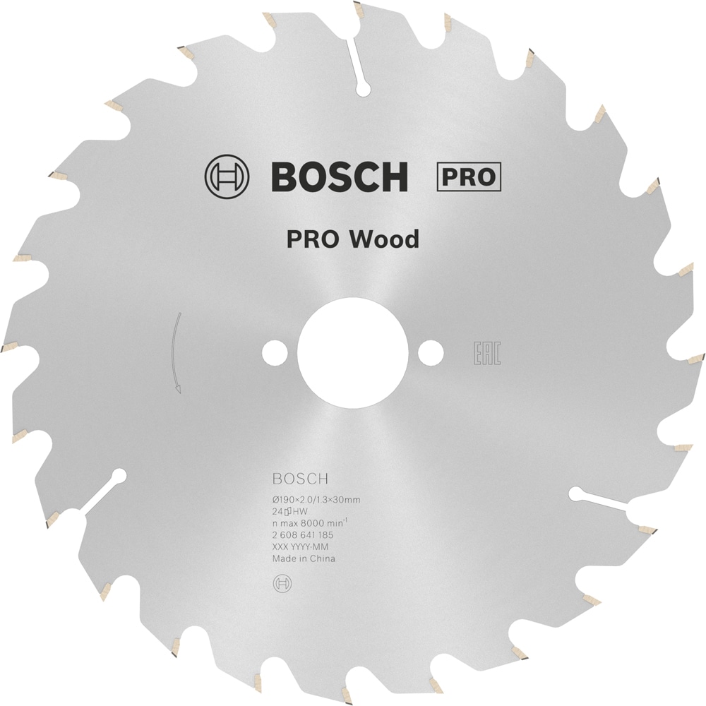Panza circular BOSCH PRO, wood, 190 x 30 x 2 mm, T24