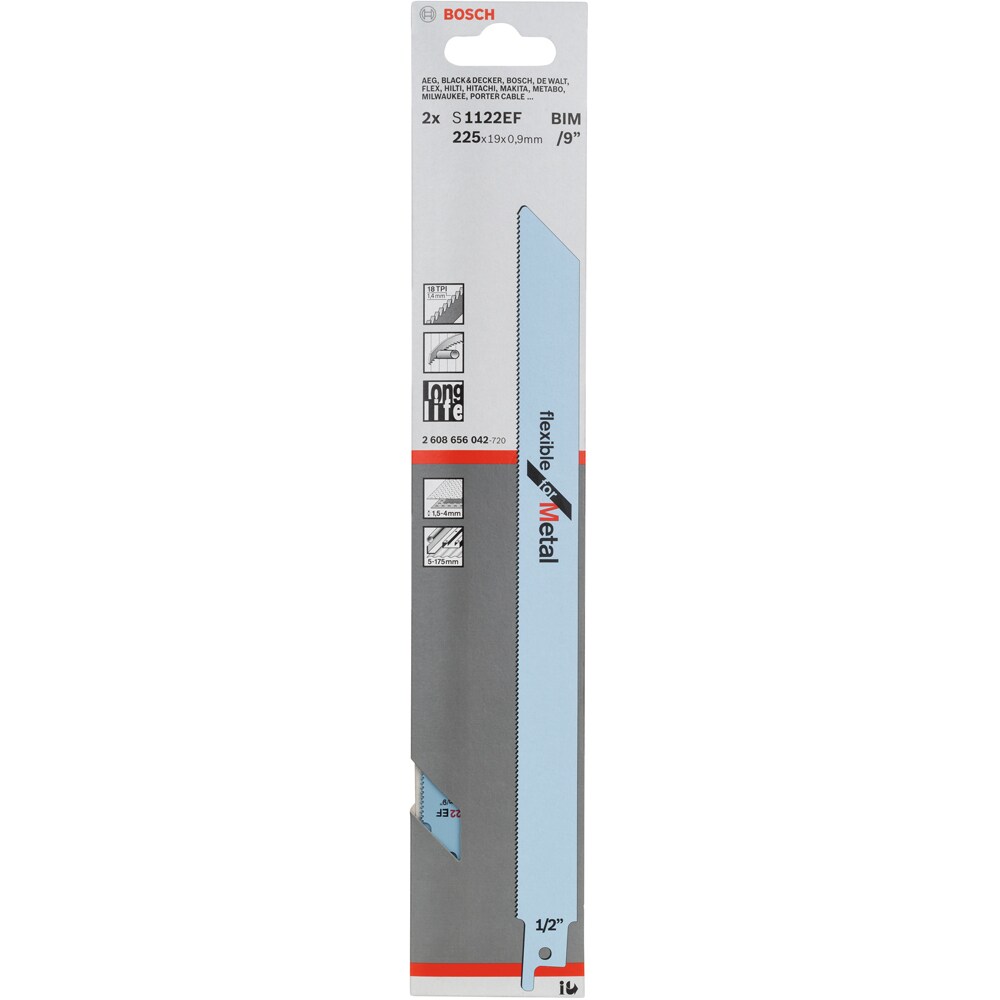 Panza ferastrau sabie BOSCH, 225mm BiMetal 2BUC
