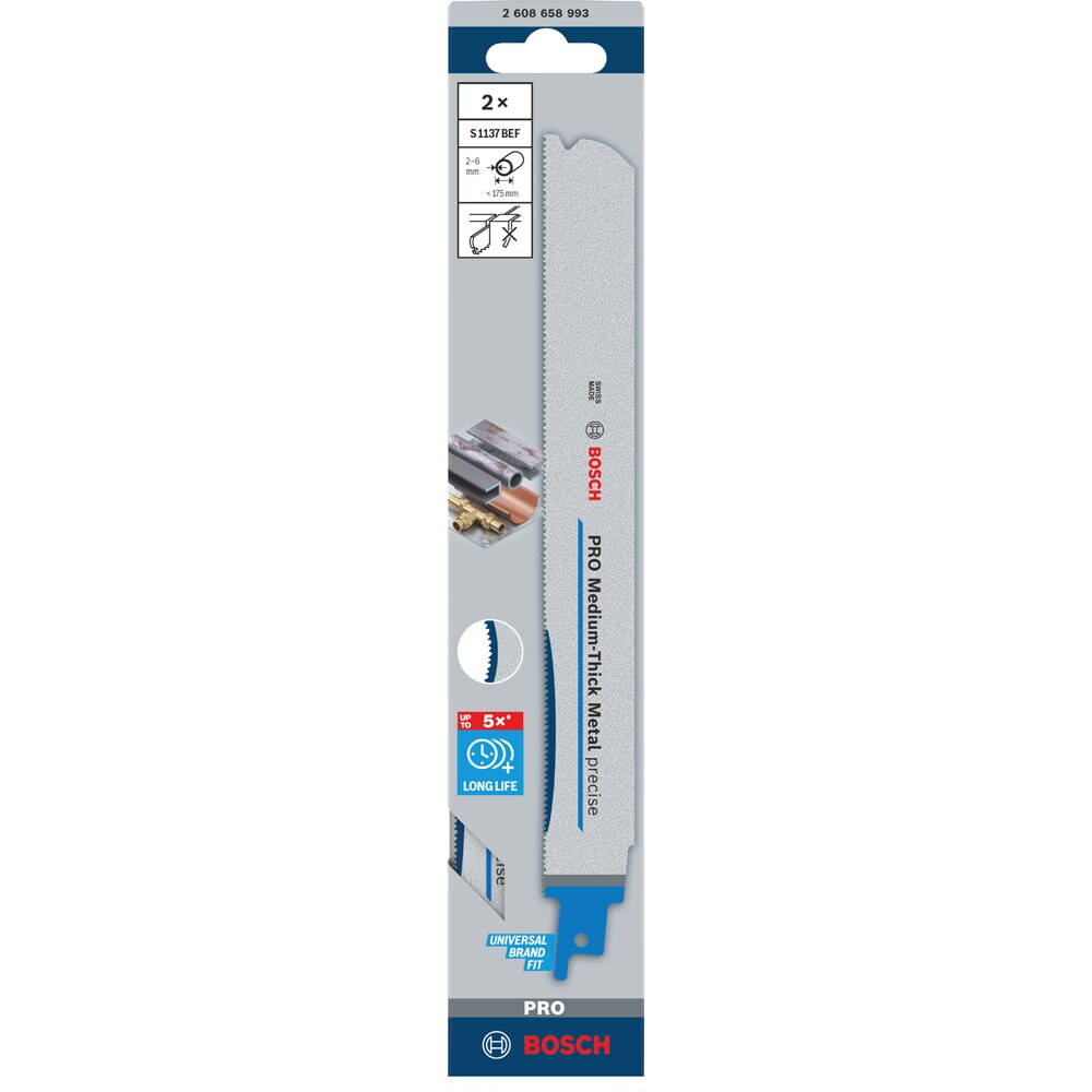 Panze fierastrau sabie BOSCH PRO, bimetal, 225mm, 2buc