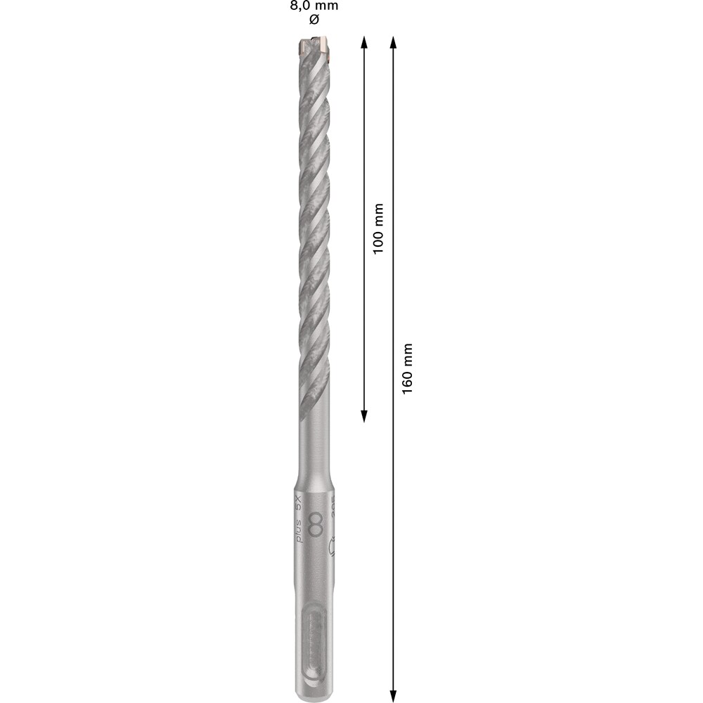 Burghiu BOSCH PROFESSIONAL, beton SDSPlus-5X 8x100x160 mm