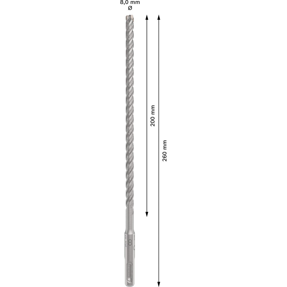 Burghiu BOSCH PROFESSIONAL, beton SDSPlus-5X 8x200x260 mm
