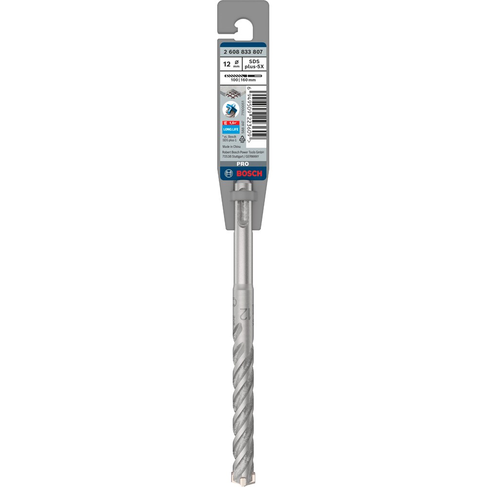 Burghiu BOSCH PROFESSIONAL, beton SDSPlus-5X 12x100x160 mm