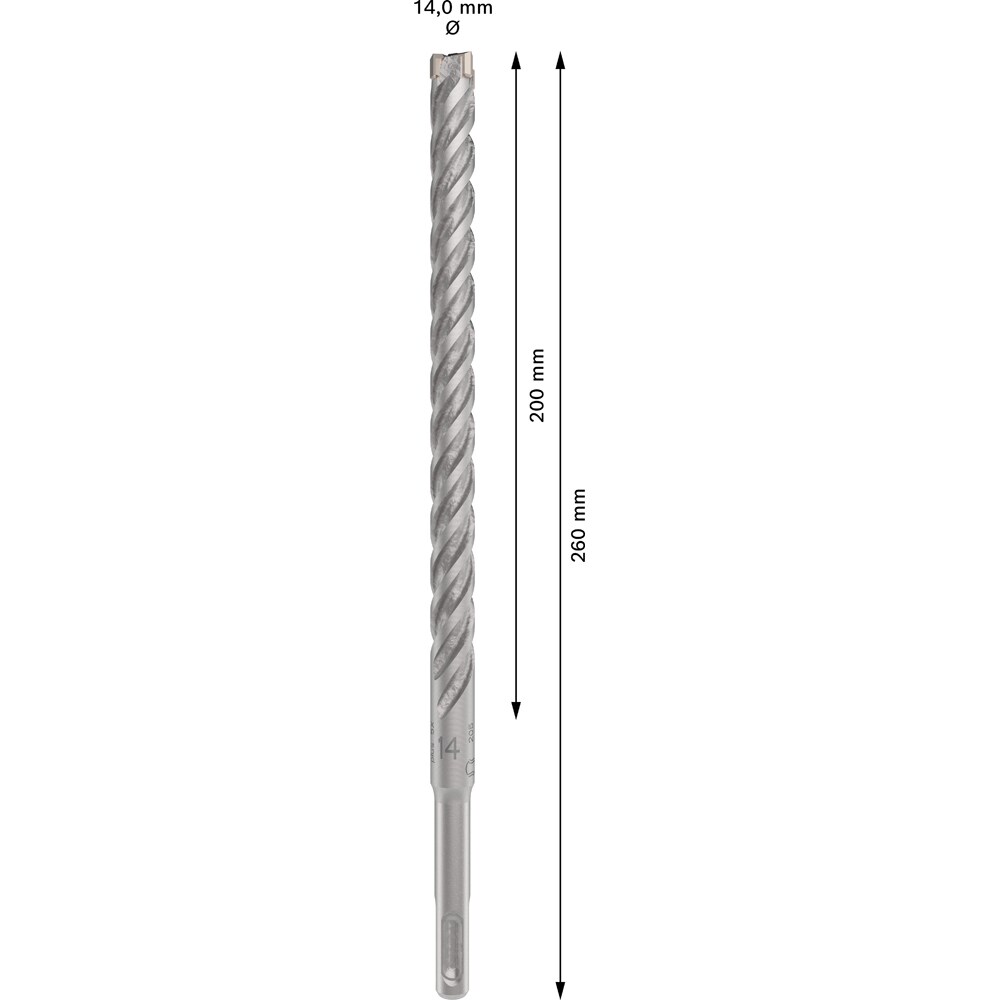 Burghiu BOSCH PROFESSIONAL, beton SDSPlus-5X 14x200x260 mm