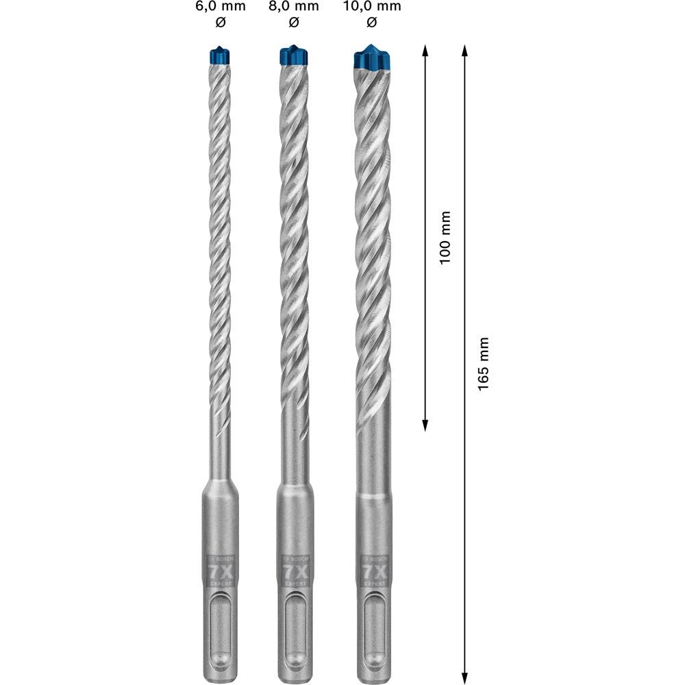 Burghiu BOSCH PRO, EXPERT beton sdsplus 6, 8, 10, 3buc