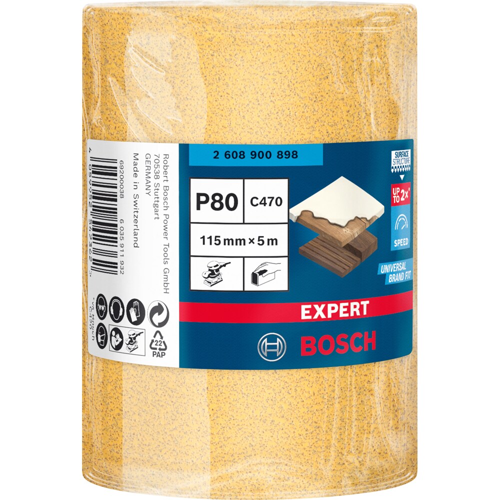 Rola abraziva BOSCH PRO, EXPERT C470 115mmx5m, G80