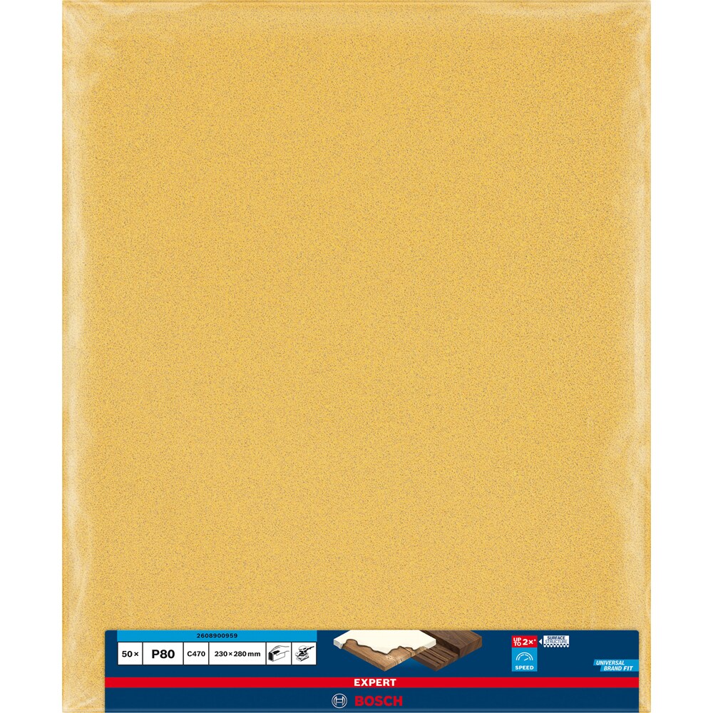 Foaie abraziva BOSCH PRO, EXPERT C470, 230 x 280mm, G80