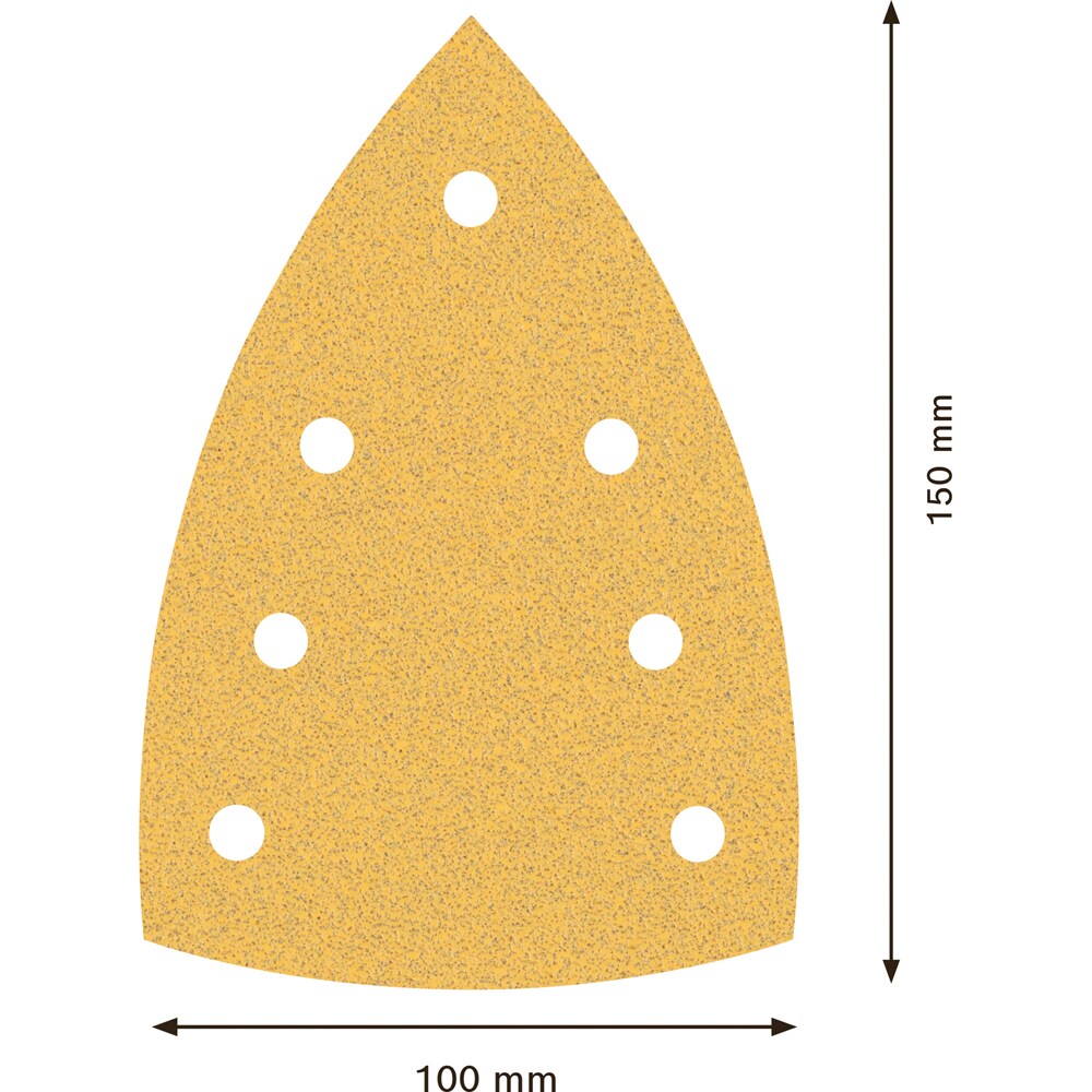 Foaie abraziva delta BOSCH PRO, EXPERT, 100 x 150, G80