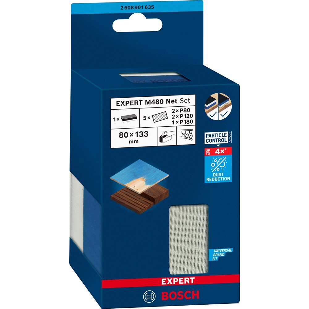 Burete de slefuit BOSCH PRO, EXPERT M480+P80/120/180