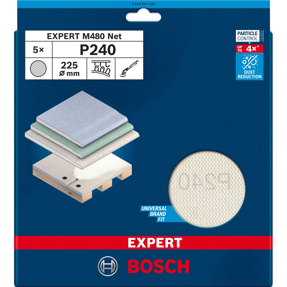 Disc abraziv BOSCH PRO, EXPERT, 225mm, G240, 5buc
