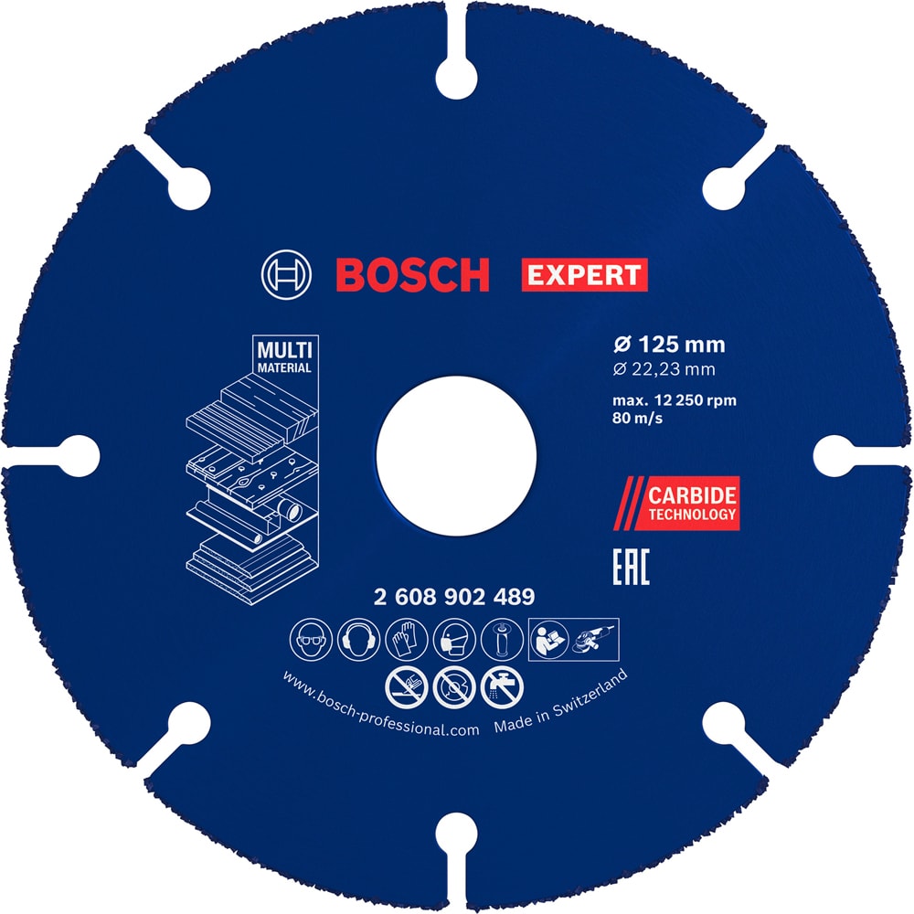 Disc BOSCH PRO, EXPERT carbide mutli, 125mm, M14