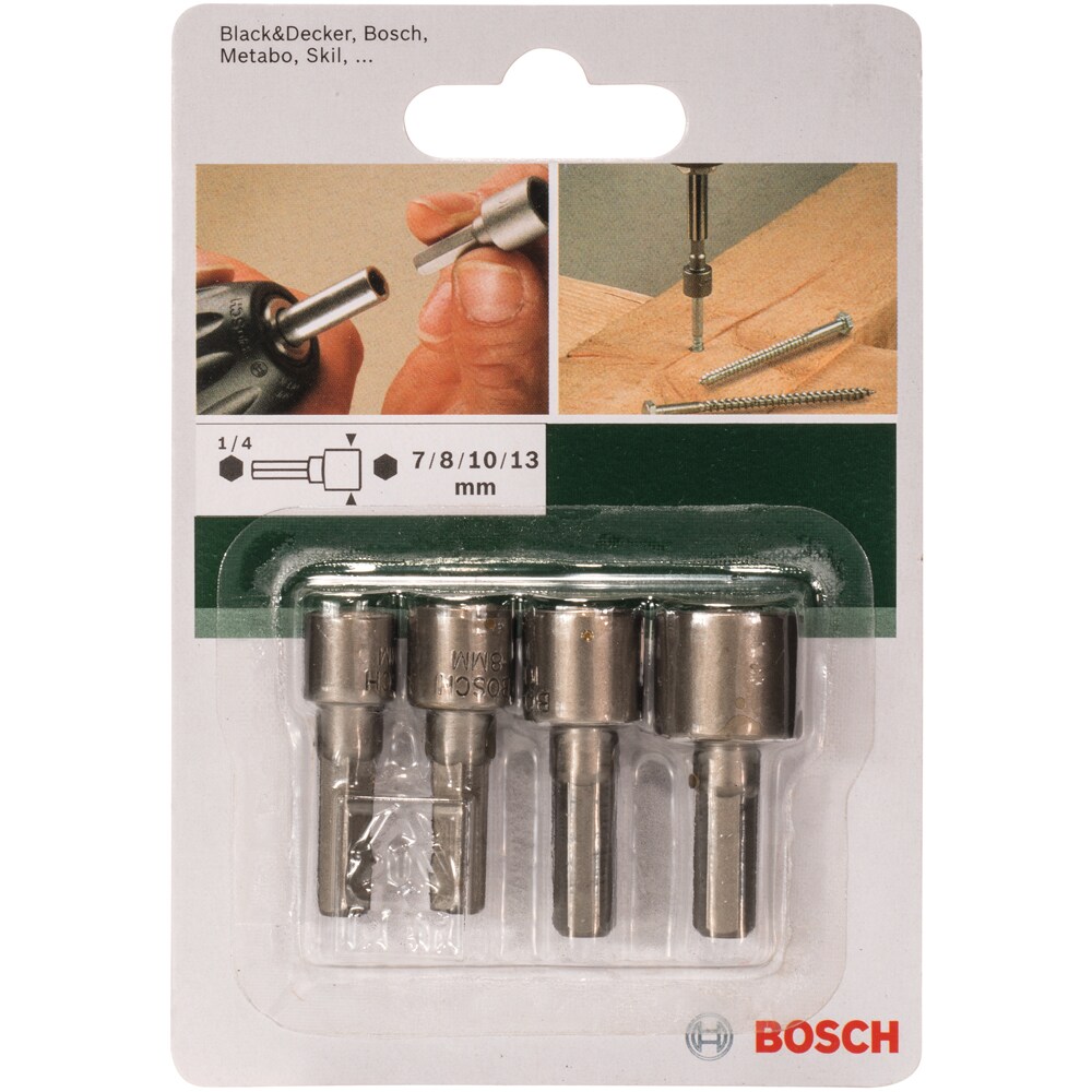 Set 4 chei tubulare HEX BOSCH, 7, 8, 10, 13