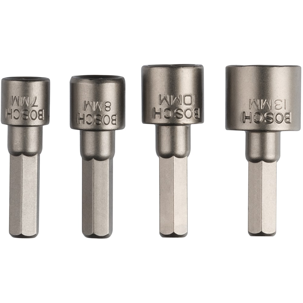 Set 4 chei tubulare HEX BOSCH, 7, 8, 10, 13