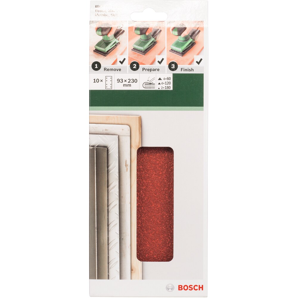 Foaie abraziva perf BOSCH, 93 x 230 mm, R60/R120/R180
