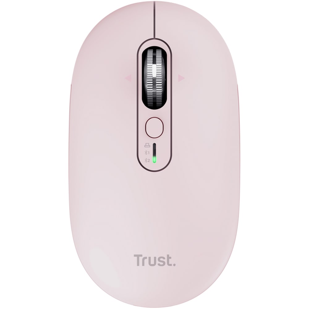 Mouse Wireless TRUST Seron Slim Multi-Wireless Hyperscroll, Dual-Mode, 3200 dpi, Bluetooth, roz