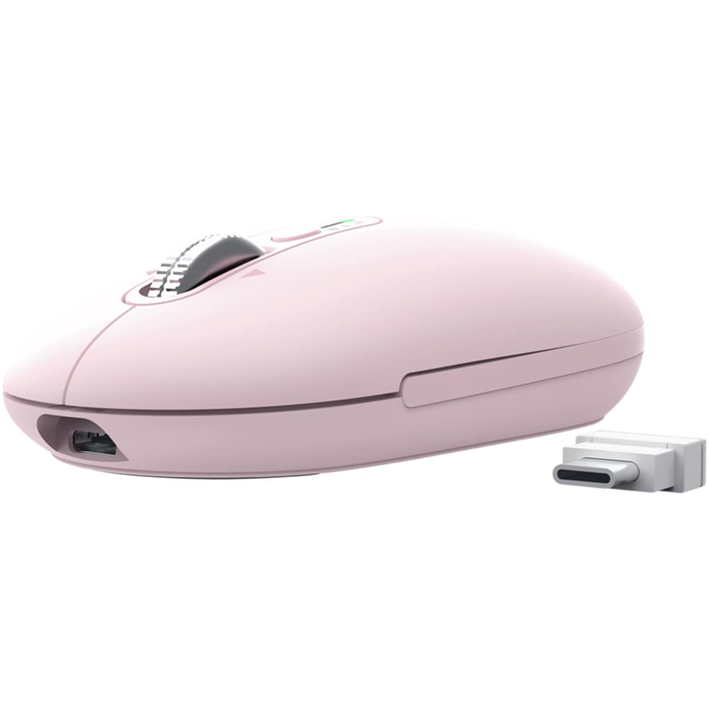 Mouse Wireless TRUST Seron Slim Multi-Wireless Hyperscroll, Dual-Mode, 3200 dpi, Bluetooth, roz