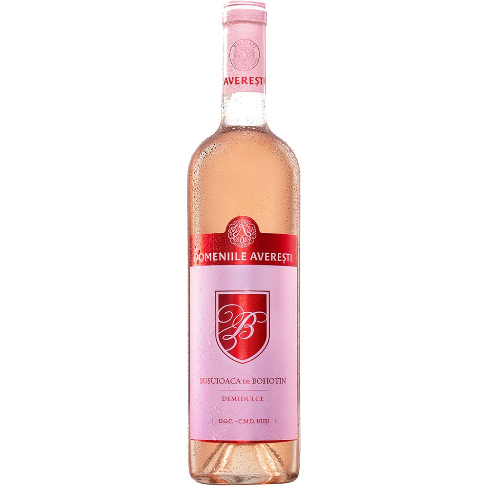 Vin rose demidulce Domeniile Averesti Busuioaca de Bohotin, 0.75L, 12 sticle